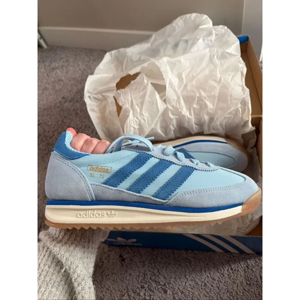 NEW IN BOX Adidas Originals SL 72 RS Shoes Size 6.5 Mens Ink Blue Clear Sky